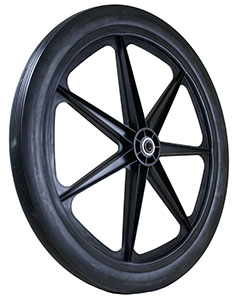 2x Ribbed 3.50/2.50-8" Flat Free Wheelbarrow Wagon Go Cart Universal Wheel Tire 
